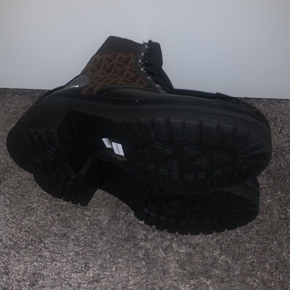 Brea Leather and Logo Jacquard Combat Boot - Picture 5 of 5